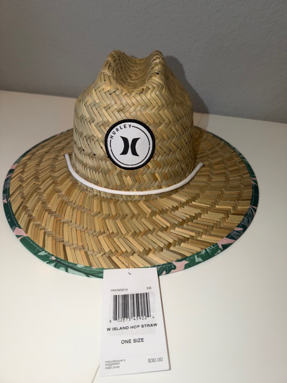 Hurley Natural Straw Sun Hat